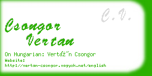 csongor vertan business card